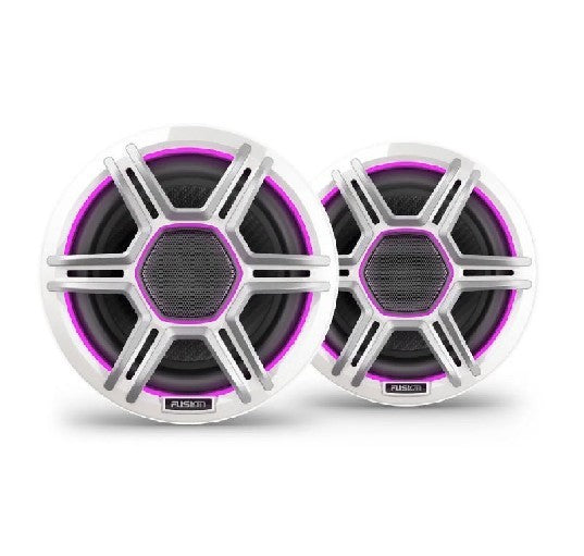 Fusion Apollo 6.5” LED Marine Speakers with Sports Gray Grilles