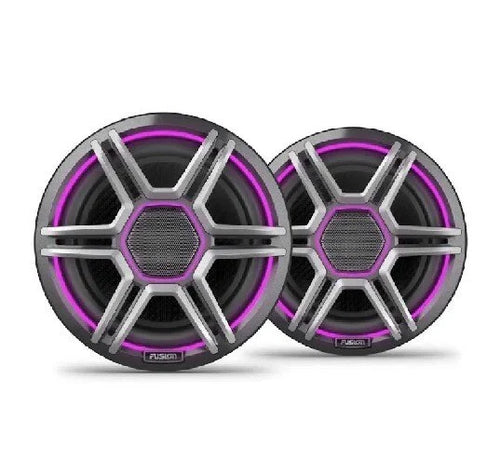 Fusion Apollo 7.7” LED Marine Speakers with Sports Gray Grilles