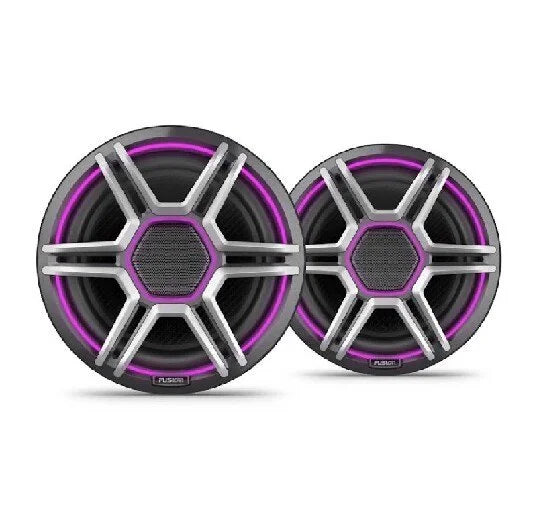 Fusion Apollo 8.8” LED Marine Speakers with Sports Gray Grilles