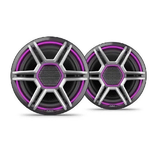 Fusion Apollo 8.8” LED Marine Speakers with Sports Gray Grilles