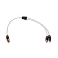 Fusion MS-RCAYF, Male to Dual Female Twisted Shielded RCA Splitter Cable, 0.9 ft