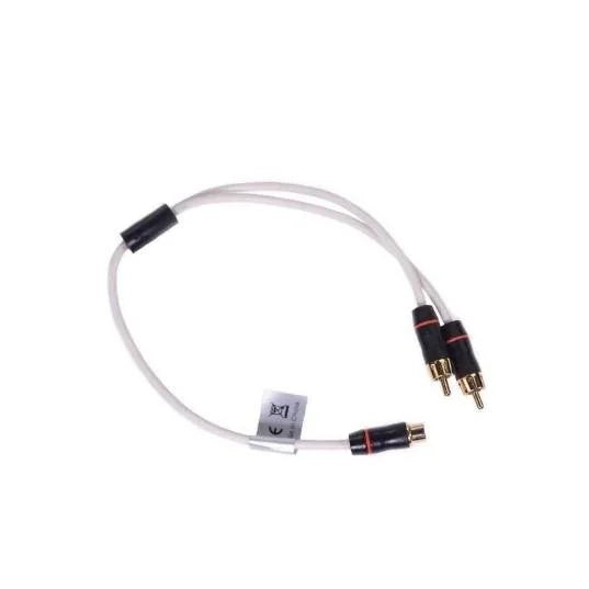 Fusion MS-RCAYM, Female to Dual Male RCA Splitter Cable, 0.9 ft