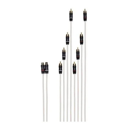 Fusion Performance RCA Cable Dual Female to 8-way Male Splitter, 2.1 ft