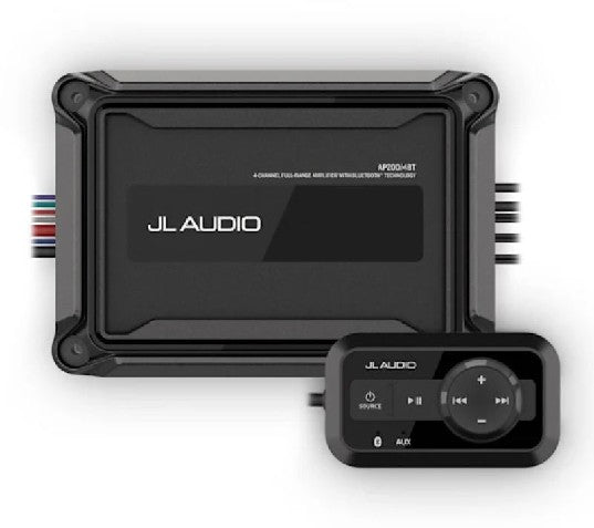 JL Audio AP200/4BT - 200 Watt, 4-Channel Compact Marine Amplifier with Bluetooth and Remote