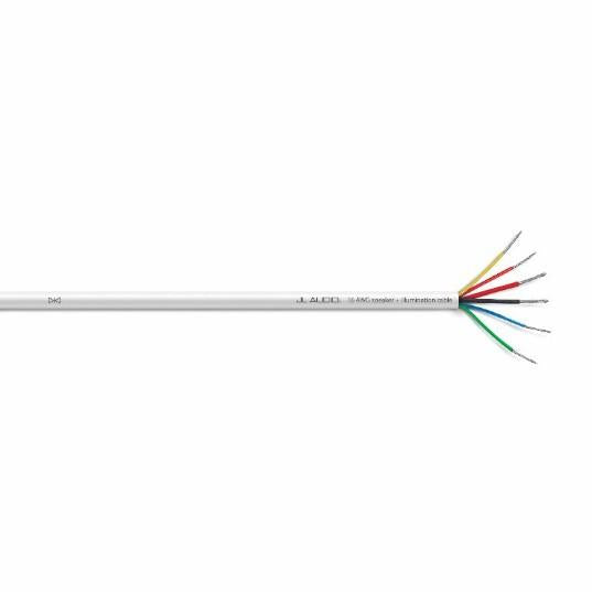 JL Audio XM-WHTMFC-25 - 25 ft. White 16 AWG, Tinned Copper Marine Spk Cable + (4) 20 AWG Illum. Leads