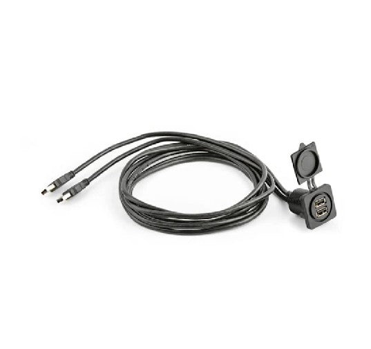 JL Audio Panel-Mount Audio Connector, Dual USB Port for Panel-Mounting (XMD-USB2X-PNL)