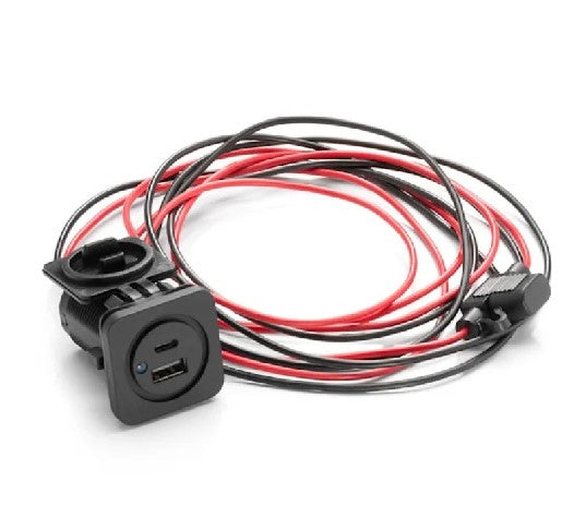 JL Audio Charging Jack for Panel-Mounting, 6' (1.8 m) (XMD-USBCA/CHG2X-PNL)