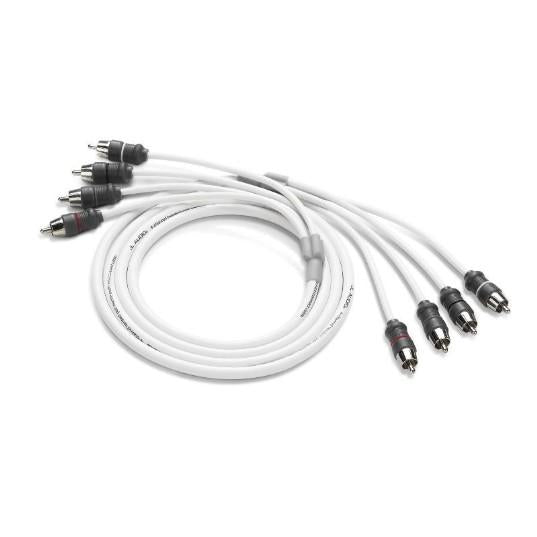 JL Audio XMD-WHTAIC4-6 - RCA 4-Channel, 6 ft (1.83 m) Marine Audio Interconnect