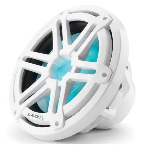 JL Audio M3-10IB-S-GW-I-4 - 10" Marine Subwoofer, Infinite Baffle, Gloss White Sport Grille, RGB LED