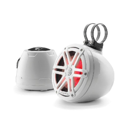 JL Audio M3-650VEX-GW-S-GW-I - 6.5" VEX Tower Speakers, Gloss White Enclosure & Sport Grille, RGB LED