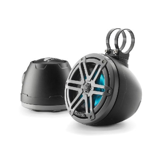 JL Audio M3-650VEX-MB-S-GM-I - 6.5" VEX Tower Speakers, Matte Black Encl., Gunmetal Sport Grille, RGB LED