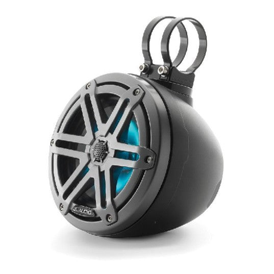 JL Audio M3-650VEX-MB-S-GM-I - 6.5" VEX Tower Speakers, Matte Black Encl., Gunmetal Sport Grille, RGB LED