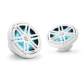 JL Audio M3-650X-S-GW-I - 6.5" Marine Speakers, Sport Grille, Gloss White, RGB LED Lights, PAIR