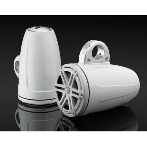 JL Audio M3-770ETXV3-GW-S-GW - 7.7" Tower Speakers, Gloss White Encl., Gloss White Sport Grille, PAIR