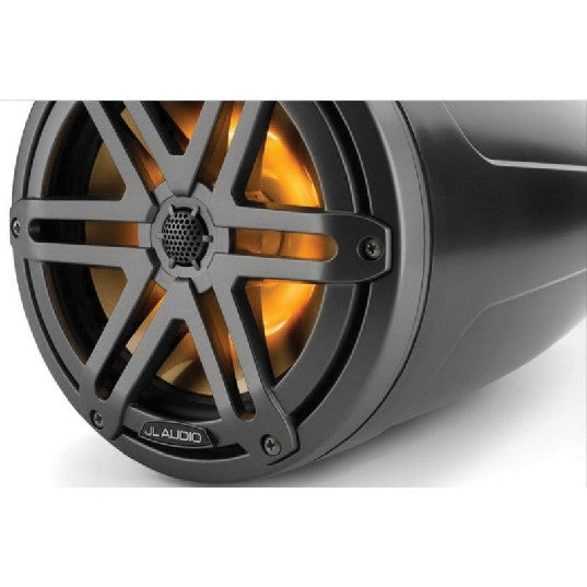 JL Audio M3-770ETXV3-SB-S-GM-I - 7.7" Tower Speakers, Black Encl., Gunmetal Sport Grille, RGB LED, PAIR