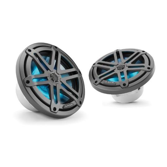 JL Audio M3-770X-S-GM-I - 7.7" Marine Speakers, Sport Grille, Gunmetal, RGB LED Lights, PAIR