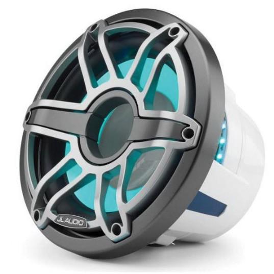 JL Audio M6-10IB-S-GMTI-I-4 - 10" Marine Subwoofer (250W, 4 ohm), Infinite Baffle, Sport Grille, RGB LED