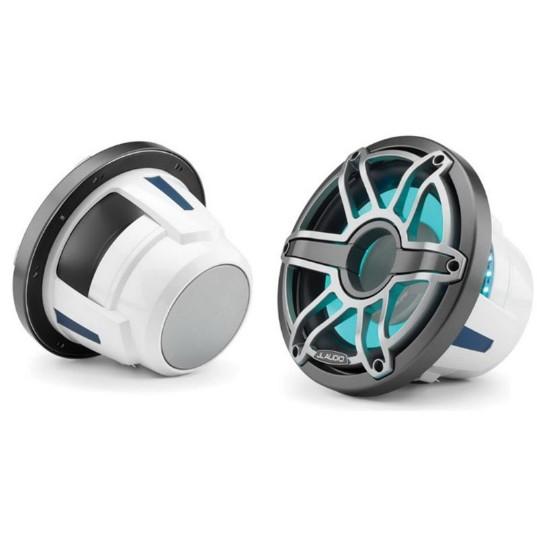 JL Audio M6-10IB-S-GMTI-I-4 - 10" Marine Subwoofer (250W, 4 ohm), Infinite Baffle, Sport Grille, RGB LED