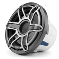 JL Audio M6-10W-S-GMTI-4 - 10" Marine Subwoofer Driver, Grey Metallic Trim Ring, Titanium Sport Grille, 4O