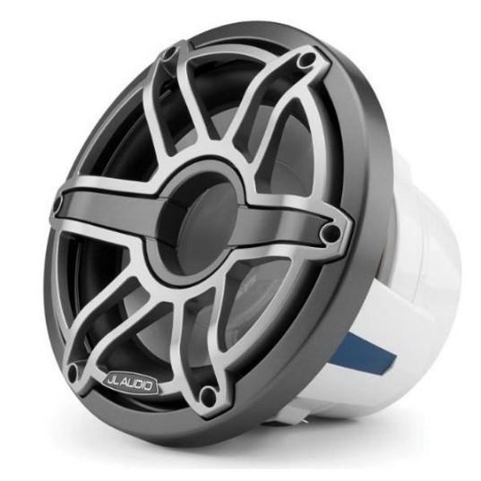 JL Audio M6-10W-S-GMTI-4 - 10" Marine Subwoofer Driver, Grey Metallic Trim Ring, Titanium Sport Grille, 4O
