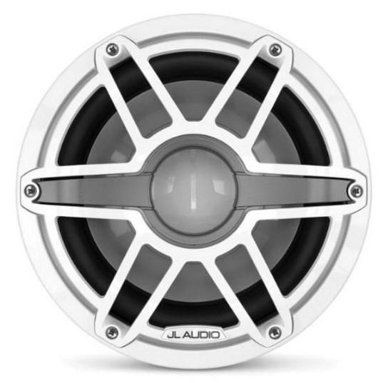 JL Audio M6-10W-S-GWGW-4 - 10" Marine Subwoofer Driver, Gloss Trim Ring and White Sport Grille, 4 O