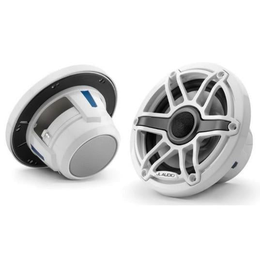JL Audio M6-650X-S-GWGW - 6.5" Marine Speakers, Sport Grille, Gloss White Trim, Gloss White Grille
