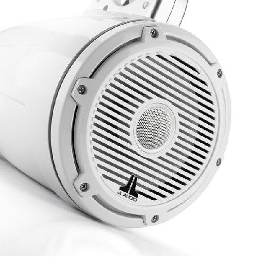 JL Audio M6-770ETXV3-GW-C-3GWGW - 7.7" Tower Speakers, White Classic Grille, WHITE TWEETER, PAIR