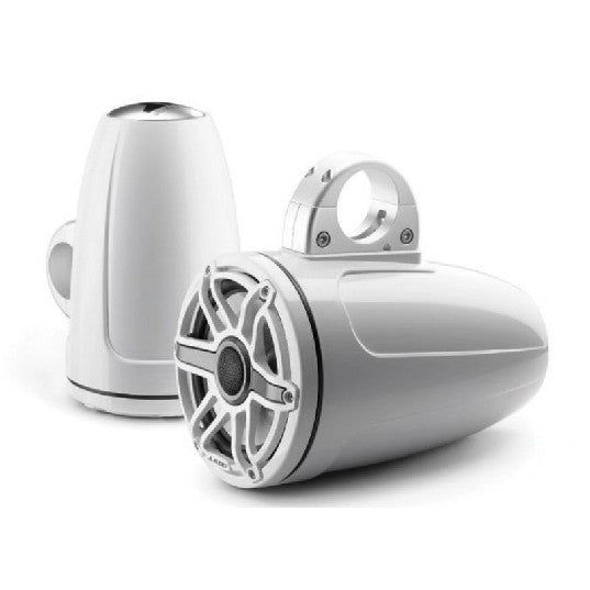 JL Audio M6-770ETXV3-GW-S-GWGW - 7.7" Tower Speakers, Gloss White Sport Grille, PAIR