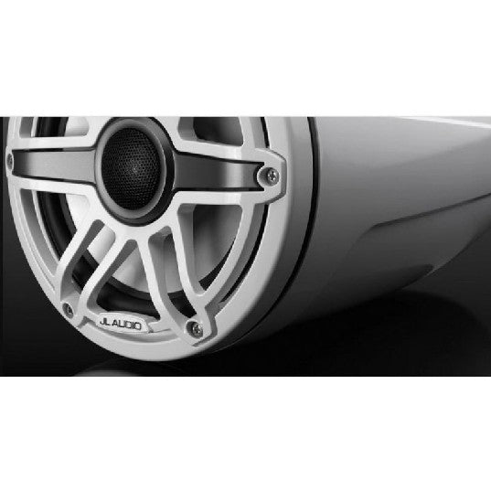 JL Audio M6-770ETXV3-GW-S-GWGW - 7.7" Tower Speakers, Gloss White Sport Grille, PAIR