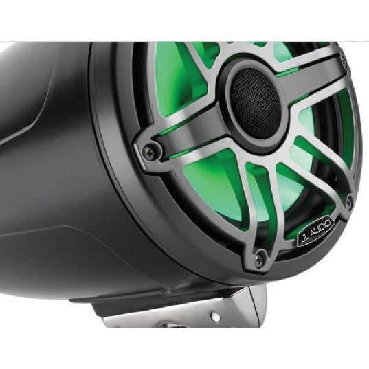 JL Audio M6770ETXV3-SB-S-GMTI-I - 7.7" Enclosed Tower Speakers, Sport Grille, Satin Black, ILLUM