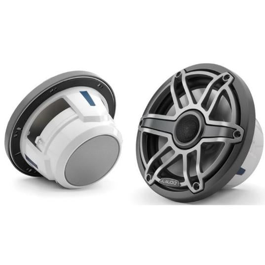 JL Audio M6-770X-S-GMTI - 7.7" Marine Speakers, Sport Grille, Gunmetal Trim Ring, Titanium Grille