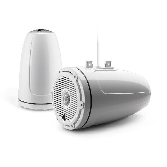JL Audio M6-880ETXV3-GW-C-3GWGW - 8.8" Tower Speakers, White Classic Grille, WHITE TWEETER, PAIR