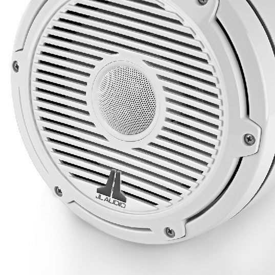 JL Audio M6-880ETXV3-GW-C-3GWGW - 8.8" Tower Speakers, White Classic Grille, WHITE TWEETER, PAIR