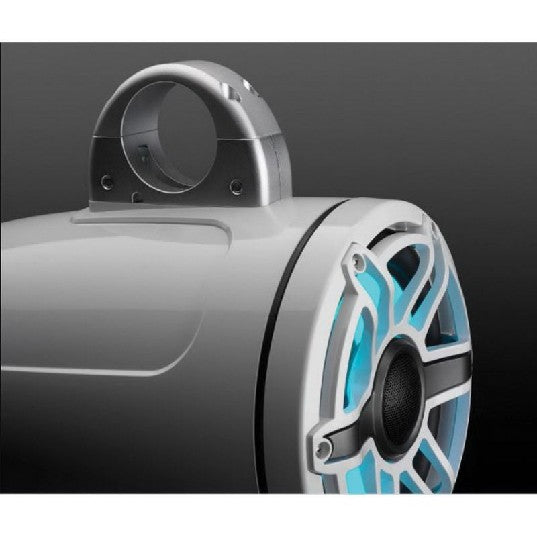 JL Audio M6-880ETXV3-GW-S-GWGW-I - 8.8" Tower Speakers, Gloss White Sport Grille, RGB LED, PAIR