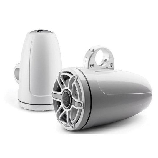 JL Audio M6-880ETXV3-GW-S-GWGW - 8.8" Tower Speakers Gloss White Sport Grille, PAIR