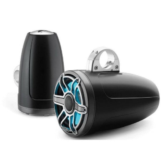 JL Audio M6-880ETXV3-SB-S-GMTI-I - 8.8" Tower Speakers, Satin Black, Gunmetal Sport Grille, RGB LED, PAIR