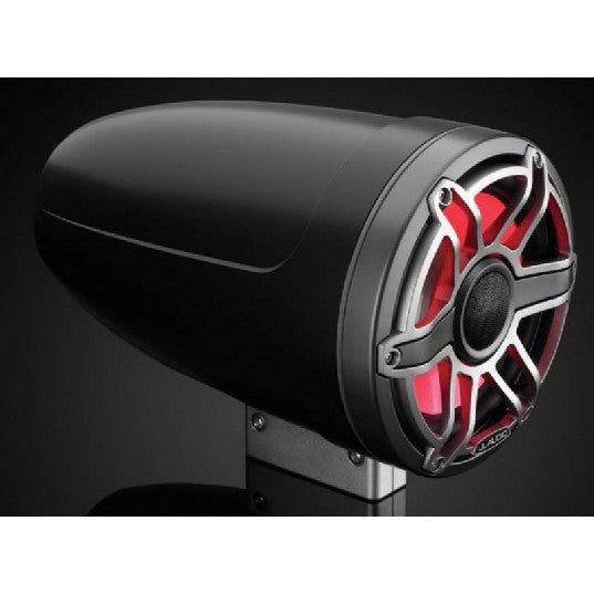JL Audio M6-880ETXV3-SB-S-GMTI-I - 8.8" Tower Speakers, Satin Black, Gunmetal Sport Grille, RGB LED, PAIR
