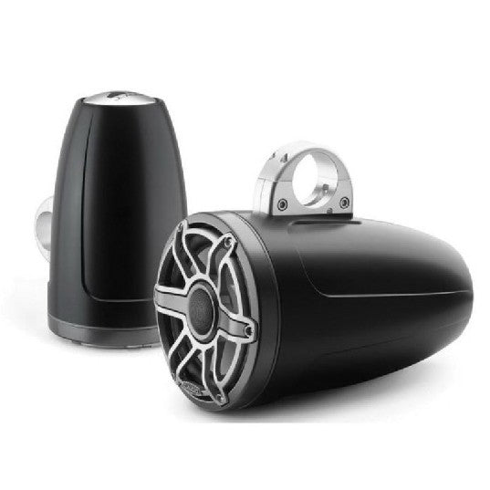 JL Audio M6-880ETXV3-SB-S-GMTI - 8.8" Tower Speakers, Satin Black, Gunmetal Titanium Sport Grille, PAIR