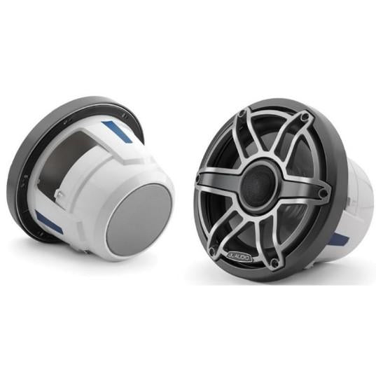 JL Audio M6-880X-S-GMTI - 8.8" Marine Speakers, Sport Grille, Gunmetal Trim, Titanium Grille