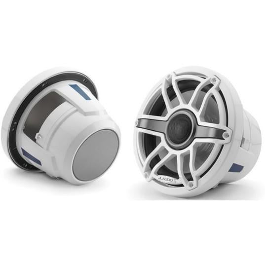 JL Audio M6-880X-S-GWGW - 8.8" Marine Speakers, Sport Grille, Gloss White Trim, Gloss White Grille