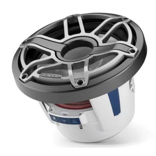 JL Audio M6-8IB-S-GMTI-4 - 8" Marine Subwoofer (200W, 4 ohm), Infinite Baf., Gunmetal Titan. Sport Grille