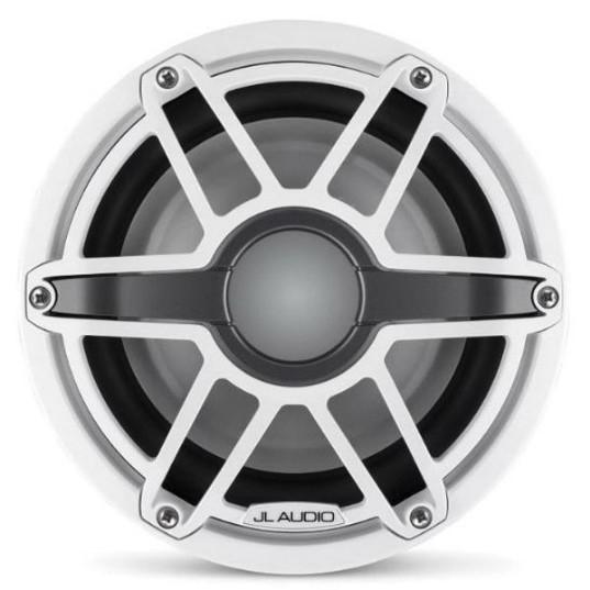 JL Audio M6-8IB-S-GWGW-4 - 8" Marine Subwoofer (200W, 4 ohm), Infinite Baffle, Gloss White Sport Grille
