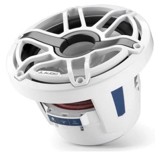JL Audio M6-8IB-S-GWGW-4 - 8" Marine Subwoofer (200W, 4 ohm), Infinite Baffle, Gloss White Sport Grille