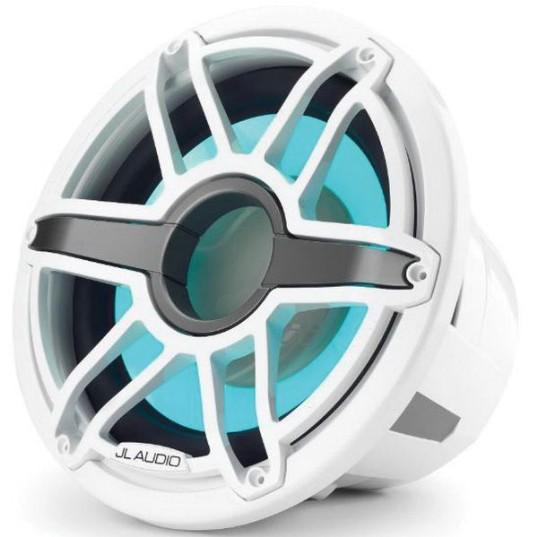 JL Audio M7-12IB-S-GWGW-i-4 - 12" Marine Subwoofer, 600W, 4ohm, Gloss White Sport Grille, RGB LED, EACH