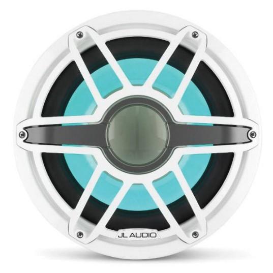JL Audio M7-12IB-S-GWGW-i-4 - 12" Marine Subwoofer, 600W, 4ohm, Gloss White Sport Grille, RGB LED, EACH