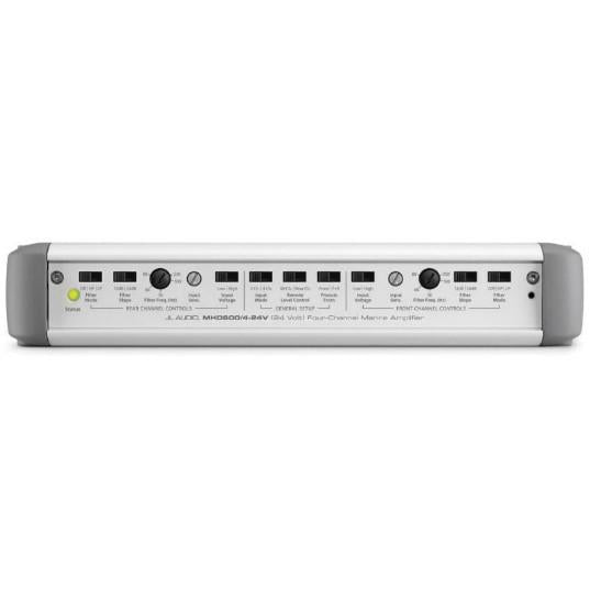 JL Audio MHD600/4-24V - 4-Channel Class D Full-Range Marine Amplifier for 24V Systems, 600W